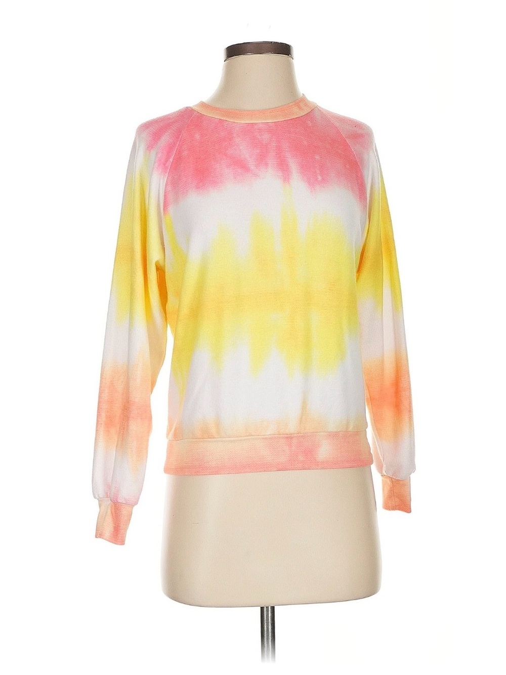 Wildfox Tie-Dye Crewneck in Pink, Orange & Yellow